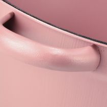 Artikel Metal Pflanzwanne mit Griff Rosa Ø22,5cm - Vielseitige Dekoschale für Haus & Garten