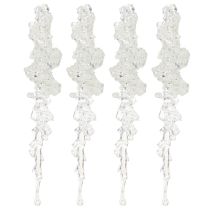 Artikel Eiszapfen Christbaumschmuck Glitzer Winterdeko Kunststoff 17,5cm 4er Set