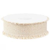 Artikel Fransenband Weiß Gold Dekoband Zierband B40mm L15m