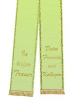 Trauerband bedruckt 125mm x 75cm frühlingsgrün