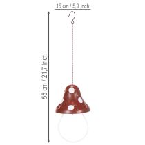 Artikel Futterstation Metall Fliegenpilz zum Hängen Rot Weiß 25,5cm - Garten Vogelfutterhaus