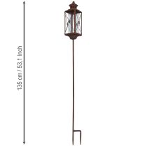 Artikel Gartenlaterne Metall Deko Rost Optik 12cmx12cmx135cm