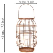 Artikel Gartenlaterne Metall Edelrost Henkel Vintage Ø19,5cm