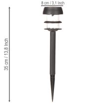 Artikel Solar-Gartenleuchte mit Erdspieß 35cm Schwarz LED-Set 6-teilig