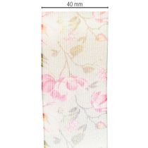 Artikel Rosa Geschenkband mit floralem Muster für dekorative Geschenkverpackungen 15 m