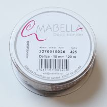 Artikel Geschenkband Braun mit weißen Punkten 1cm x 20m für kreative Dekoration und stilvolle Verpackungen