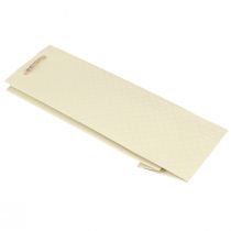 Artikel Geschenktüte für Flaschen Papier Creme 12×9×36cm mit edlem Design und Stoffhenkeln