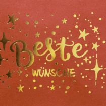 Artikel Geschenktüte mit Henkeln Geschenktasche Rot Gold 12×12cm 8 St