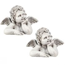 Artikel Grabschmuck Engel Büste Grabdeko Polyresin 16×10×11,5cm 2St