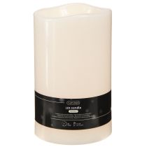 Artikel LED Stumpenkerze mit Timer Ø12,5cm H20cm creme warmweiß, für Außen