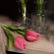 Artikel Naturgetreue künstliche Tulpenblumen 21cm Rosa 6er-Set für dekorative Tischvasen