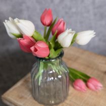 Artikel Naturgetreue künstliche Tulpenblumen 21cm Rosa 6er-Set für dekorative Tischvasen