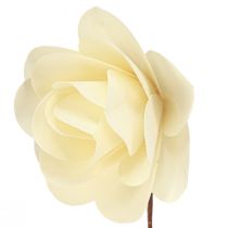 Artikel Holz Deko Rosen Creme Künstliche Rosen Holzrosen Ø10cm 12 St