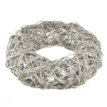 Artikel Dekokranz Rattan Natur Weiß Ø30cm H9,5cm vielseitig einsetzbar