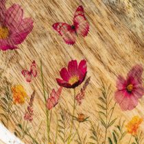 Artikel Holzteller Blumen Schmetterling Pink Ø15cm 3St Dekoration