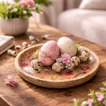 Artikel Holzteller Blumen Schmetterling Pink Ø15cm 3St Dekoration