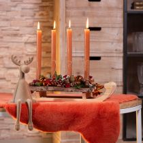 Artikel Kantenhocker Elch Braun beflockt 31cm Weihnachtsdekoration 3er Set