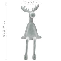 Artikel Kantenhocker Elch GR Dekoration Weihnachten Regal Tisch H31cm 3er Set