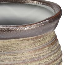 Artikel Moderne Keramik Vase Metallic-Finish in Grau-Braun als stilvolle Dekoration, 14x14cm