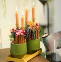 Artikel Kerzenhalter Krone Golden, Stabkerzenhalter Metall 4 St