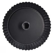 Artikel Kerzenhalter Metall Schwarz Kuchenform Ø18cm 2St - Eleganter Dekorationsartikel