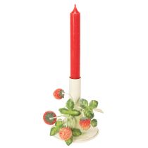 Artikel Kerzenständer Sommer Metalldeko Erdbeermotiv Creme H13cm