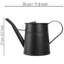 Artikel Schicke Kleine Deko Gießkanne Schwarz Metall 30x13x17cm 1,7l Pflanzgefäß Wohnung Balkon Dekoration