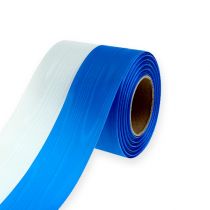 Kranzbänder Moiré Blau-Weiß 75 mm