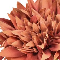 Artikel Künstliche Dahlien Rotbraun Blüte Ø15cm L28cm 3er-Bund für stilvolle Deko