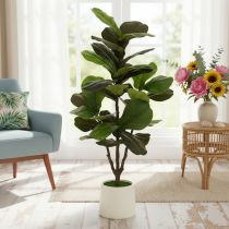 Artikel Künstliche Ficus lyrata 120 cm Kunstpflanze aus Kunststoff und Textil für Innenbereich