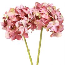 Artikel Künstliche Hortensie Groß Rosa Mauve Ø15cm L58cm Deko Blumenstrauß 2er-Set