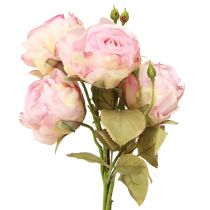 Artikel Lebensechte Kunstrosen Seidenblumen in Rosa, 44cm - 4er Set für Dekoration & Geschenk
