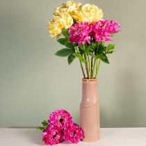 Artikel Künstliche Pfingstrose 60cm Gelb mit großer Blüte im 3er-Set für Dekorationen