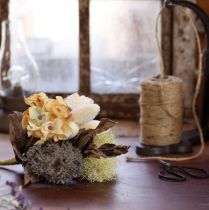 Artikel Kunstblumenstrauß Rose Hortensie Dry Look Vintage Deko 38cm