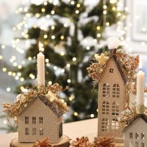 Artikel Goldener Kunstflachs 54cm – Edle Adventsdeko, Weihnachtsschmuck, 4er-Set für festliche Stimmung