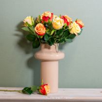 Artikel Kunstrosen-Arrangement mit 6 hochwertigen Rosen in Orange 44 cm für elegante Dekoration