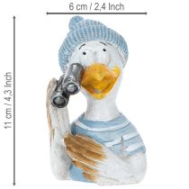 Artikel Maritime Deko Möwe Tischdeko Blau Weiß Silber H11cm