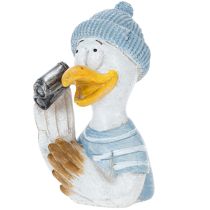 Artikel Maritime Deko Möwe Tischdeko Blau Weiß Silber H11cm