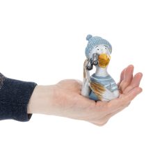 Artikel Maritime Deko Möwe Tischdeko Blau Weiß Silber H11cm