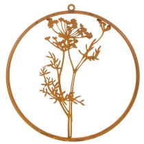 Artikel Metallring Edelrost Dekoring Wanddeko Dillzweig Ø38cm