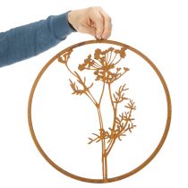 Artikel Metallring Edelrost Dekoring Wanddeko Dillzweig Ø38cm