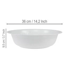 Artikel Metallschüssel Weiß Schale Emaille Optik Ø36cm H9,5cm