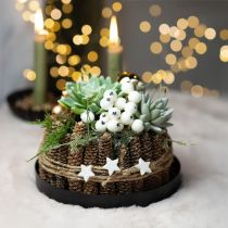 Artikel Metalltablett Rund Kerzentablett Schwarz Ø20cm H2,5cm 2St