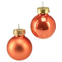 Artikel Mini Weihnachtskugeln Glas Orange Pumpkin Ø2,5cm 22 St