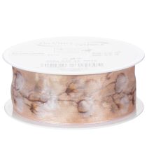 Artikel Organzaband mit Baumwollzweigen Rosa 40mm 15m für Floristik und Hochzeiten
