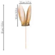 Artikel Osterdeko Hasenohren Gartenstecker Braun 35cm 2er-Set für Frühling und Vintage-Dekoration