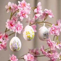 Artikel Ostereier 6cm mit Blütenmotiven 6er Set für natürliche Frühlingsdeko
