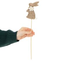 Artikel Osterhasen Dekofigur aus Filz auf Stab 42cm Braun 8 Stück Frühling Tischdeko