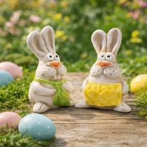 Artikel Handbemalte Osterhasen Figuren aus Keramik – Charmante Deko für Frühling und Ostern, 11 cm, 4er-Set