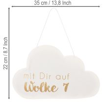 Artikel Papierdeko „Wolke 7“ zum Hängen 35cm x 22cm 2St